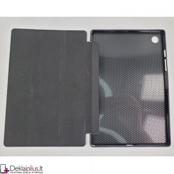 Smart cover dirbtinės odos dėklas - juodas (planšetėms Samsung Tab A8 10.5 (X200/205)